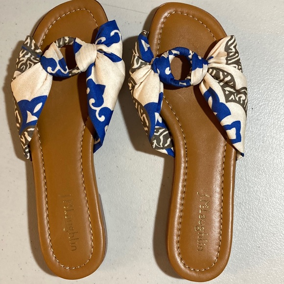 J. McLaughlin slip on fabric Sandals. Size 7 - Picture 2 of 11